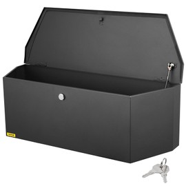 VEVOR VEVOR Trailer Tongue Box, Steel Tongue Box Tool Chest, 36"x12"x12" Heavy Duty Trailer Box Storage with Lock and Keys, Utility Trailer Tongue Tool Box for Pickup Truck Bed, RV Trailer