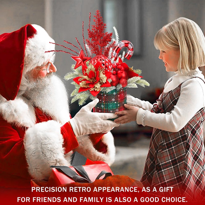 Small Christmas Tree Tabletop Artificial Mini Christmas Tree Decorations with