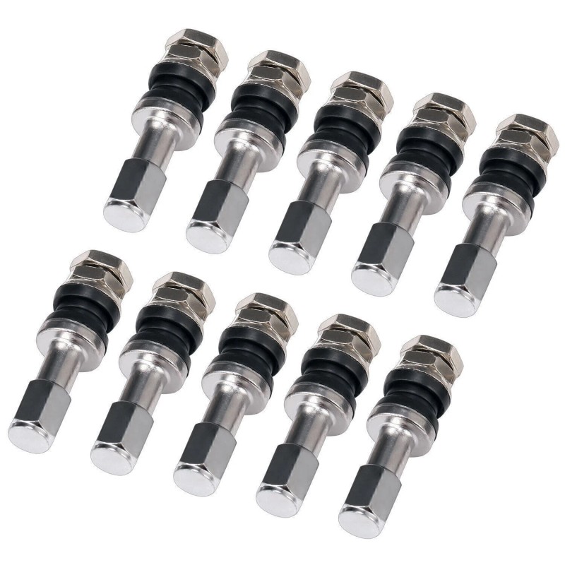 GEARZAAR 10* Stainless Steel Wheel Tire Valve Stems Hight Pressure