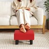 Giantex Small Foot Stool Ottoman, PU Leather Footrest with Storage,