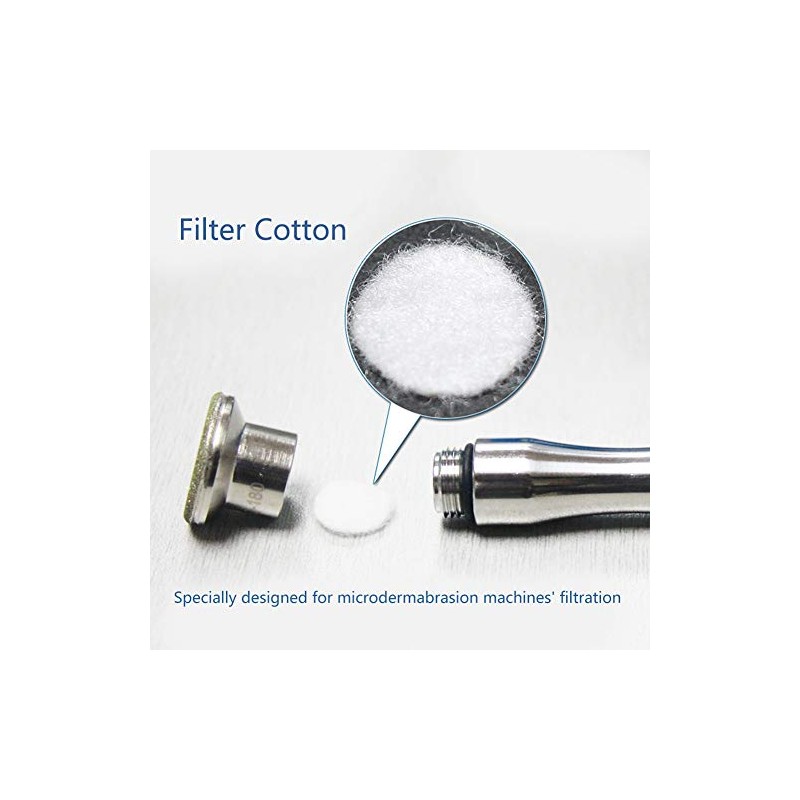 100pcs Microdermabrasion Filtros Algodón 20mm Filtro Vacío Facial Succión Almohadillas