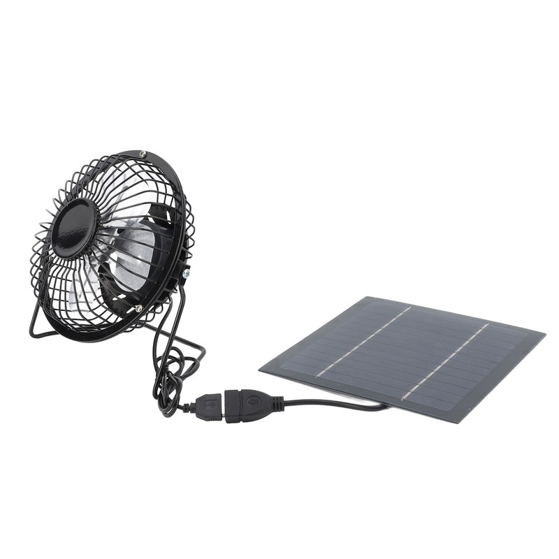 5W Solar Panel Powered Fan for Outdoor Cooling USB Solar