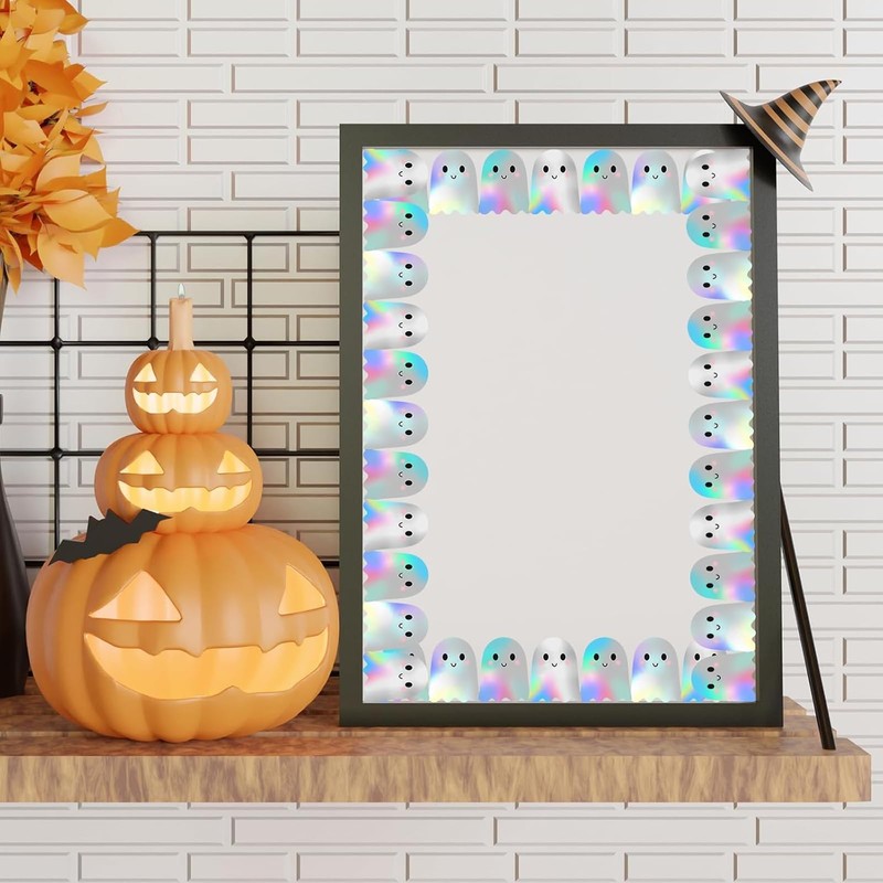 500Pcs Halloween Ghost Stickers Roll for Kids Crafts Gift Bag