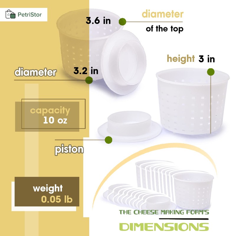 10 pcs Cheesemaking Kit with Piston Punched Сheese Maker Press