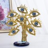 YU FENG Golden Turkish Evil Eyes Tree with Blue Evil
