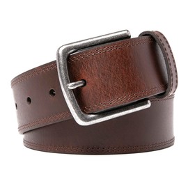 Fabio Valenti Men’s Casual Genuine Leather Jeans Belts 1 1/2" Wide Work Belt for Men (2097 Brown, 32/34)