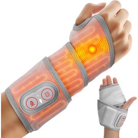 Cordless Wrist Heating Pad with Red Light for Carpal Tunnel & Arthritis