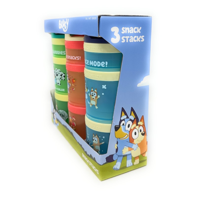 Whiskware Portable Snacking Made Easy, Snack Containers for Kids,Bluey