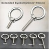 Floyutin Stainless M4 Eyebolt 0.39"(10mm) Long Male Ring Threaded Screw