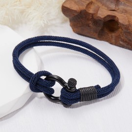 BELLA-Bee To My Son/To My Grandson Bracelet Son Gift from Mom and Dad I Will Always Be With You Braided Bracelet Son Birthday Gift First Day of School Back to School (To My Son, Blue Rope)