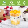 EASERCY 200 Pack 5 oz Plastic Square Dessert Cups with