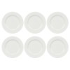STPGOODS White Dinner Plate Set of 6 Porcelain Plates Set