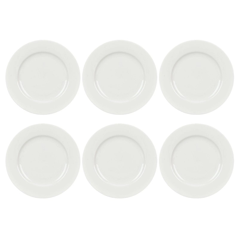 STPGOODS White Dinner Plate Set of 6 Porcelain Plates Set