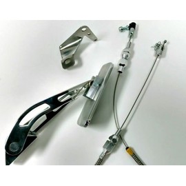 Pirate Mfg Gas Pedal, 36" Braided Throttle Cable, Firewall Mount Kit