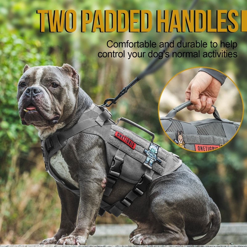 OneTigris AIRE Mesh Tactical Dog Harness,Summer Cool&Refreshing Mesh Design Service