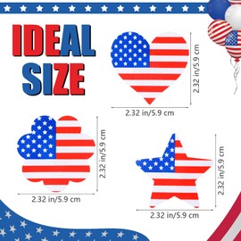 Croloose 12 Pairs 4th of July Adhesive Breast Pasties American Flag Breast Pasties USA Flag Star Petal Heart Shaped Pasties Memorial Day Election Day Pasties for Parades Festival Costume