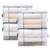 80L Clothes Storage Bags, 4 Pack Large Clear Capacity Clothes