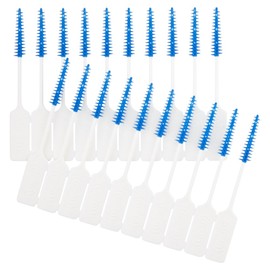 UltraDEX Wire Free Interdental Brush, Wire Free Flexible Floss Aid, Fluoride Coated, Medium/Large 20 Pack White