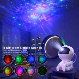 Sternenhimmel Projektor Astronaut, Galaxy LED Projektor Kinder mit 8 Modi & 360° Rotation, Sternenprojektor/Planetarium Nachtlicht, Fernbedienung & Timer, Geschenk für Kinder und Erwachsene