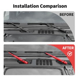 JWWY Windshield Wipers Arm Cover Trim Front Window Wiper Cover for Jeep Wrangler JL JLU & Gladiator JT 4xe 2018-2025 Exterior Accessories 8PCS Red