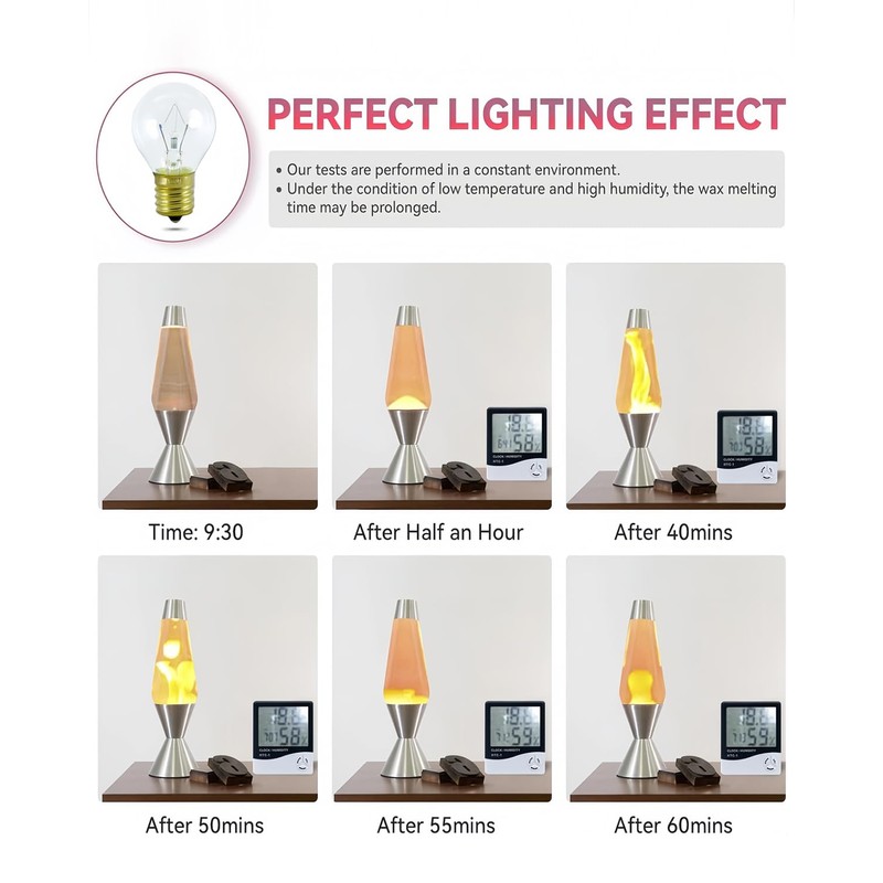Lava Lamp Bulbs,25 Watt Original Replacement Bulbs for 14.5-Inch/20-Ounce Lava