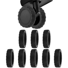 PATIKIL Luggage Wheels Cover, 16pcs Mute Silicone Luggage Suitcase Wheel Protector Covers Shock-proof for 1.97"-2.76" Spinner Wheels Luggage Sets, Black