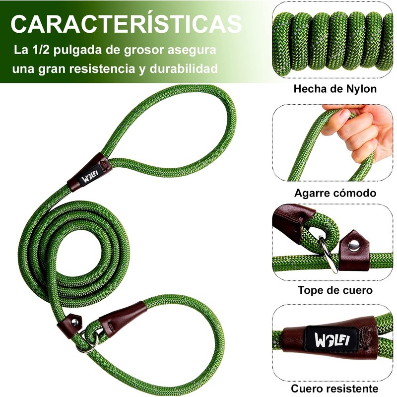 Wolfi Correa para Mascota Duradera, Correa Resistente y cómoda para