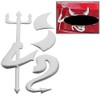 Sticker Silver Chrome 3D Emblem Devil Devil Car Motorcycle Styling