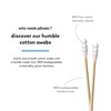 Natural Bamboo Cotton Buds 600 Pieces Biodegradable Wood Eco Friendly