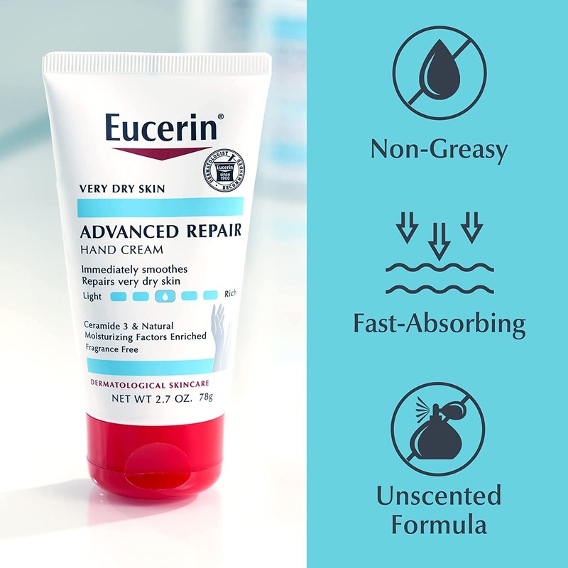 Eucerin Advanced Repair Hand Creme 2.7 oz (Pack of 3)