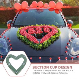 DOITOOL Floral Foam Block Heart Shaped Floral Foam Cage with Suction Cup for Fresh or Artificial Flowers, Wedding Party Decorations, Dry and Wet Flower Cage Holder for Flower Arrangement