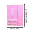 Three-Door Modern Wardrobe for Play Set for Barbi Furniture Space