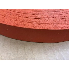 Unbranded 12" x 7/8" x 1/2" High Temp Red Silicone Foam Strip Seal Pad Sold Per Foot