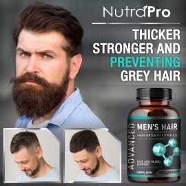 Hair Growth Vitamins For Men - Anti Hair Loss Pills. Regrow Hair & Beard.120caps