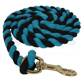 HEADCOLLAR LEAD ROPE WITH TRIGGER CLIP HORSE EQUESTRIAN RIDING TACK HANDLING [BOTGRN] [ONE SIZE]