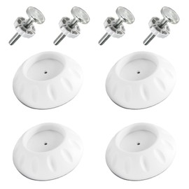 4Pcs Spindle Rods Gate Threaded Spindle Rods Anti-Slip Gates Accessory Screw Bolts Kit with Wall Fixer for Pressure Mounted and Pet Gates (4)