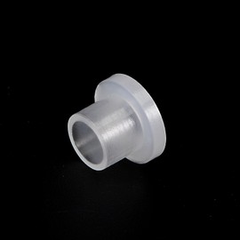 Kozelo Pack of 10 Nylon Flange Bushings [6 mm Bore x 8 mm Outer Diameter x 8.1 mm Length] Nylon Plastic Bushings for Shafts, White