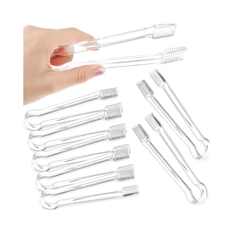 10 Pinzas Transparentes Pequeños Utensilios De Cocina