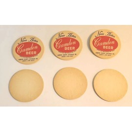 CAMDEN BEER COASTERS "6" CAMDEN COUNTY BEVERAGE NEW JERSEY "NONE BETTER" VINTAGE