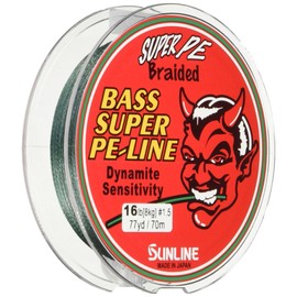Sunline PE Line Bass Super 70m No. 4 46lb Deep Green