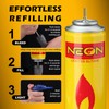 NEON Butane Fuel Refill, 300ml Ultra Refined Lighter Fluid, Premium