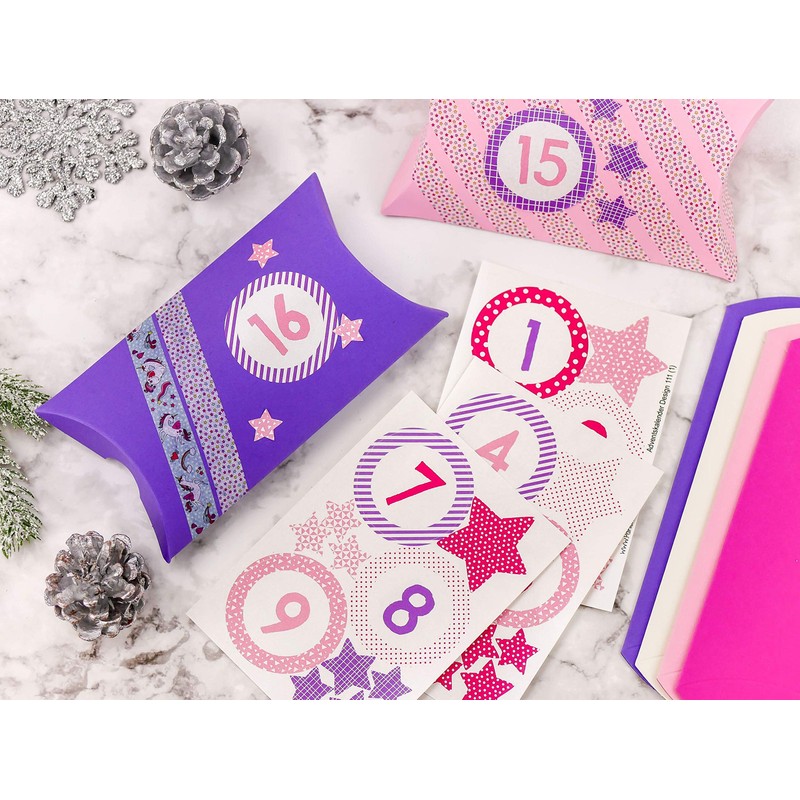 Papierdrachen DIY Advent calendar - with washi tape and number