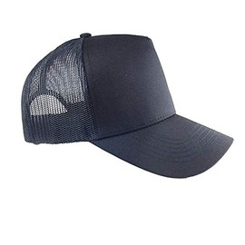 D10 Unisex Plain Adjustable Trucker Cap Mesh Promotional (Black)