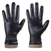 REDESS Winter Leather Gloves for Women, Wool Fleece Lined Warm