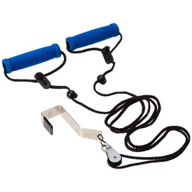 BodyHealt Overhead Shoulder Pulley - Door Exercise Equipment for Back Workout & Arm Exercise. Exercise Pulley Over the door for Shoulder Rehab. Range of Motion Exerciser & Rehab Pulley System(Bracket)