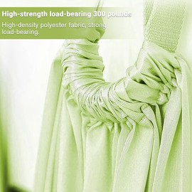 Editbar Yoga Strap for Full Body Workout - With Door Anchor and Storage Bag, Yoga Leg Stretcher Stretch Strap, Yoga Straps for Stretching Exercises and Posture in Yoga, Dance and Martial Arts (Green)