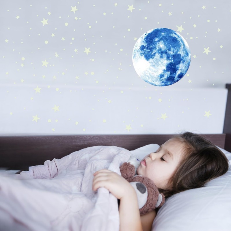 Glow in The Dark Stars, 435Pcs Ceiling and Moon Wall