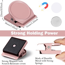 Yaocom 10 Pcs Outdoor Curtain Magnets Closure, Plus Size Magnetic Curtain Clips Metal Magnets for Indoor Outdoor Curtains Prevent Light Leaking for Patio, Mosquito, Cabana, Gazebo (Light Pink)