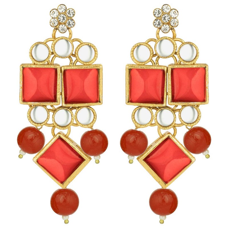 Aheli Faux Kundan Stone Indian Traditional Necklace Earrings Maang Tikka