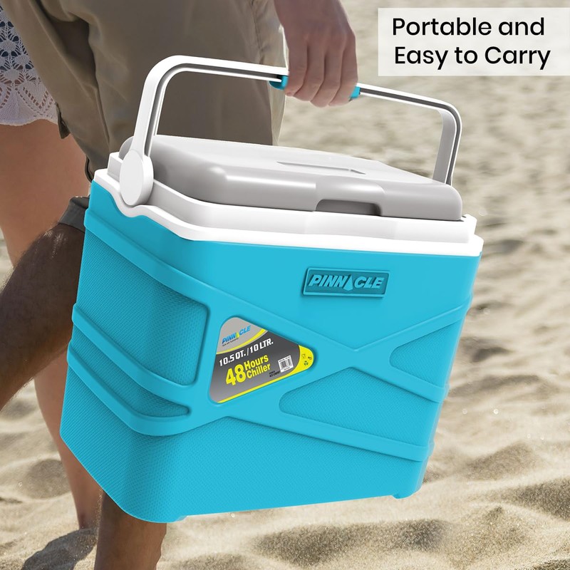 Pinnacle 10 Liter Insulated Cooler Lunch Box -Portable Camping/Picnic Hard